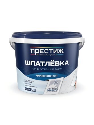Шпатлевка Престиж, акриловая, финишная, для внутренних работ, 3 кг