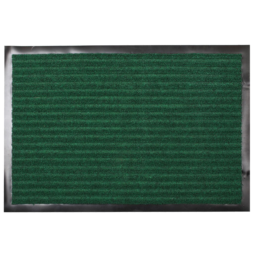 Коврик грязезащитный, 60х90 см, прямоугольный, резина, с ковролином, зеленый, Floor mat Комфорт, ComeForte