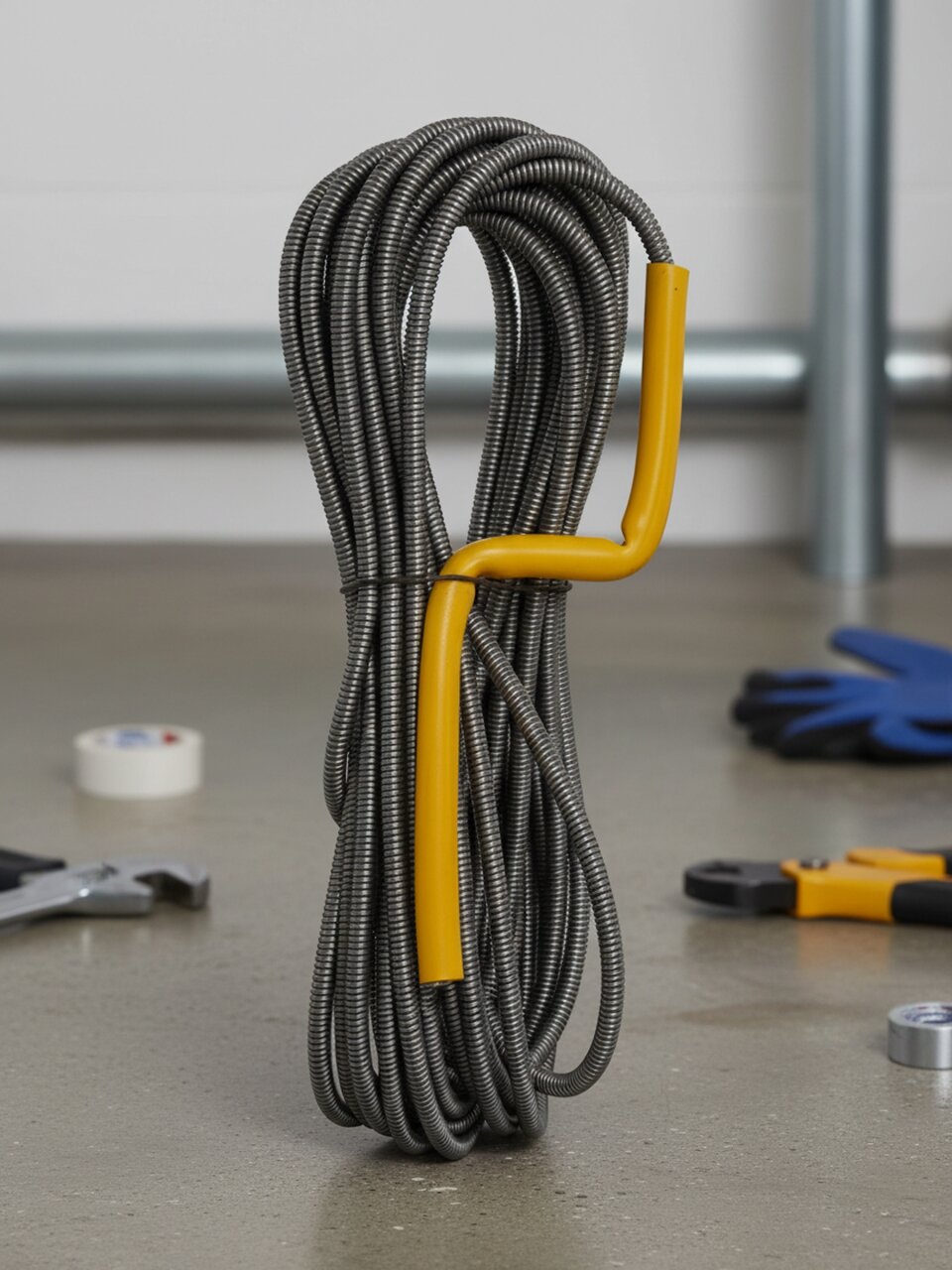 Трос сантехнический канализационный диаметр 6 мм пружина 1 мм 10 м СантехКреп 3127 649₽