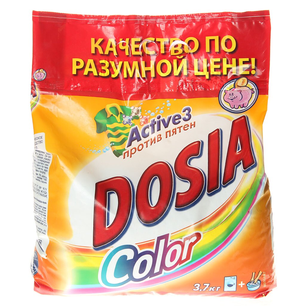 Стиральный порошок Dosia, 3.7 кг, автомат, для цветного белья, Color