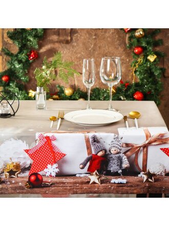 Скатерть 145х180 см, 100% хлопок, Праздничный стол Новогодние подарки, AI-1504040