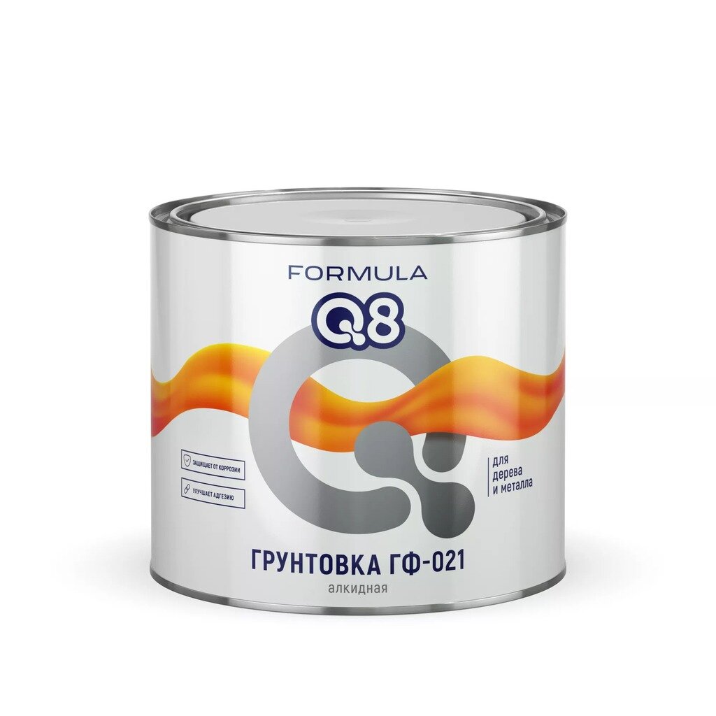 Грунтовка алкидная, Formula Q8, ГФ-021, серая, 1.9 кг