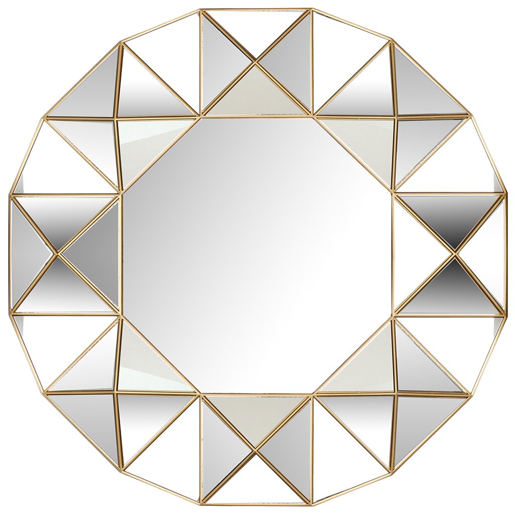 Зеркало настенное, 75х75 см, пластик, круглое, Y4-5287 зеркало декоративное metal lux прямоугольное 50x160 см золотой
