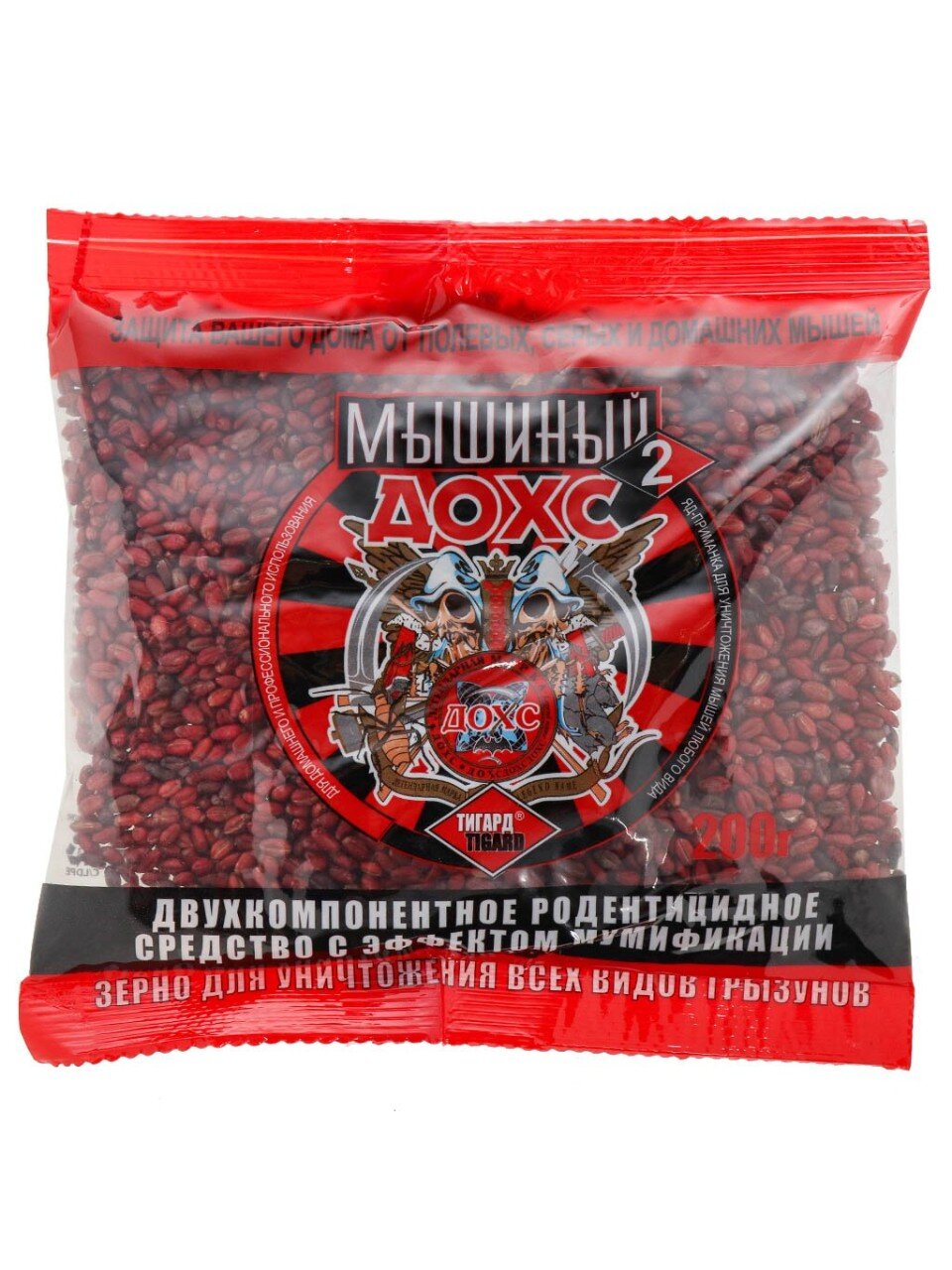 Родентицид Мышиный Дохс, от грызунов, зерно, 200 г