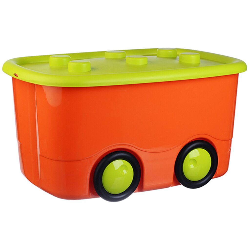 Ящик для игрушек МОБИ Оранжевый М 2598 М-пластика