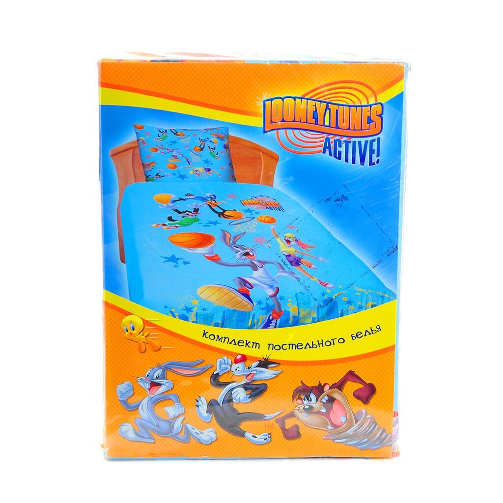 т КПБ детский 1,5сп (1н 70х70, пр 150х215, п 145х215) Том и Джери Баскетбол 59313