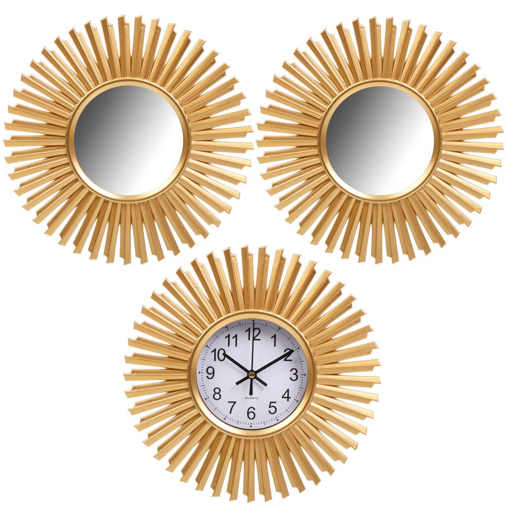 Часы настенные, 25 см, круглые, пластик, стекло, Золото, Y4-5282 классные часы 3 4 классы