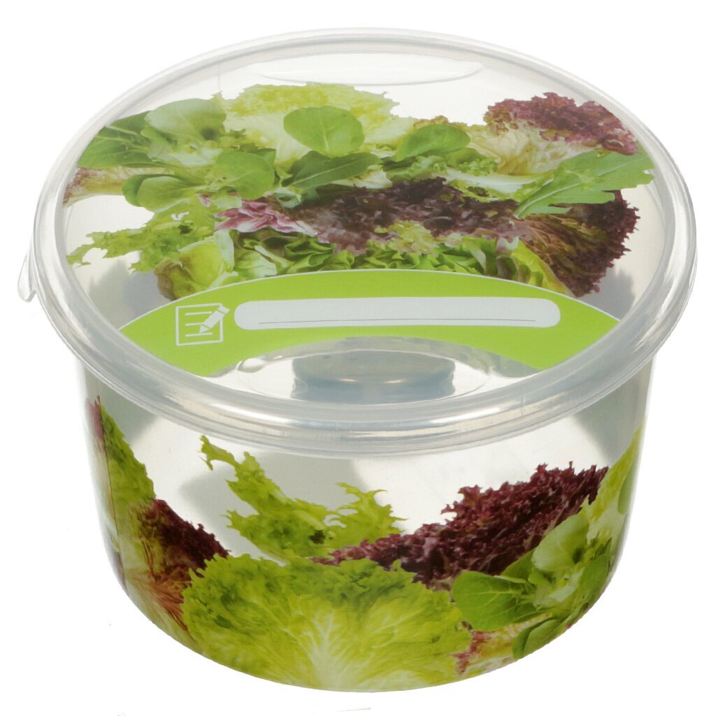 Конт д/СВЧ и заморозки Браво круглый 0,75л (13,5х13х8,3см) салат ПЦ1067/GR1068