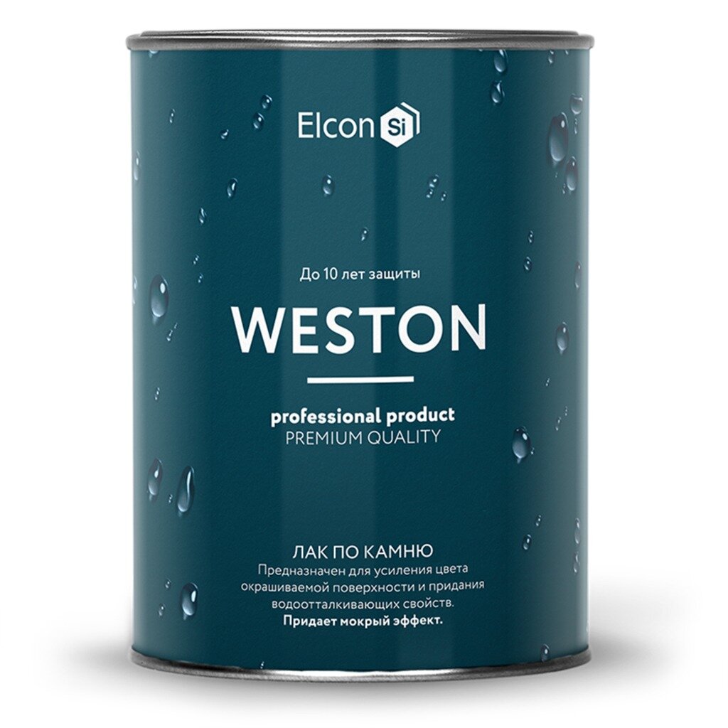 Лак Elcon, Weston, 00-00002947, по камню, воднодисперсионный, для внутренних и наружных работ, 0.9 л лак elcon weston 00 00002947 по камню воднодисперсионный для внутренних и наружных работ 0 9 л