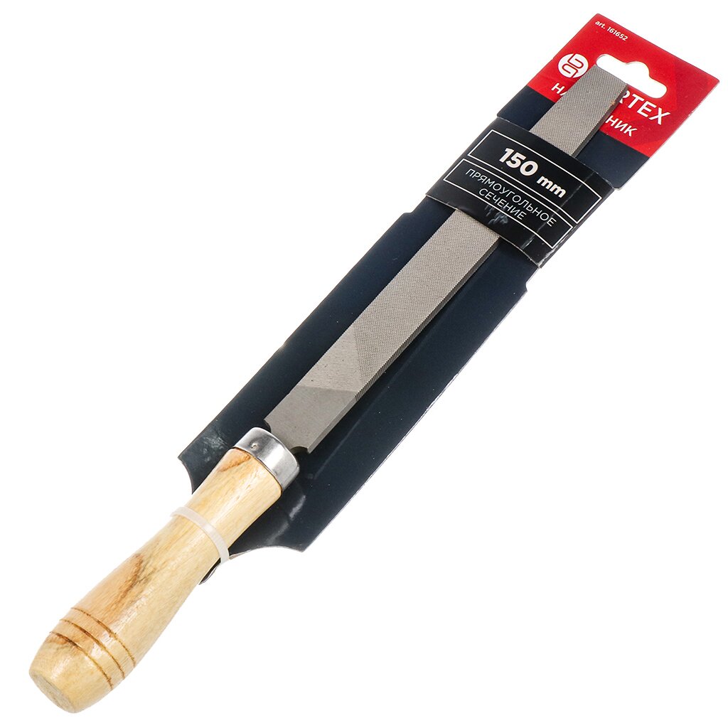 Напильник плоский, 150 мм, №2, деревянная ручка, Bartex, 12018 плоский напильник gigant