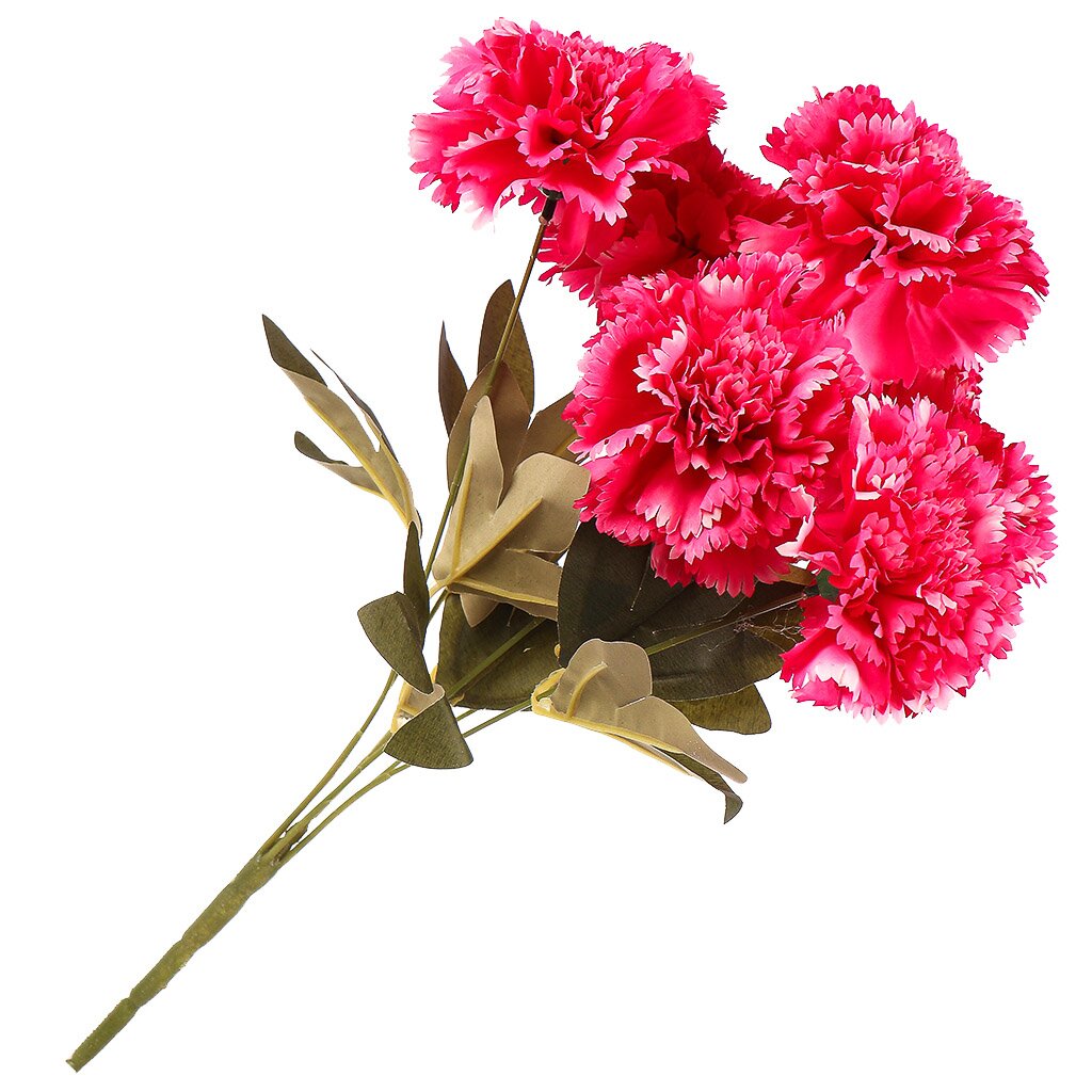 Цветок искусственный декоративный Гвоздика букет, 43 см, фуксия, Y4-7927 бусина шамбала монпасье фуксия