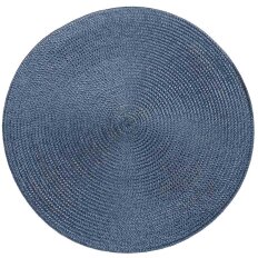 Салфетка для стола полимер, 38 см, круглая, синяя, Y4-7662