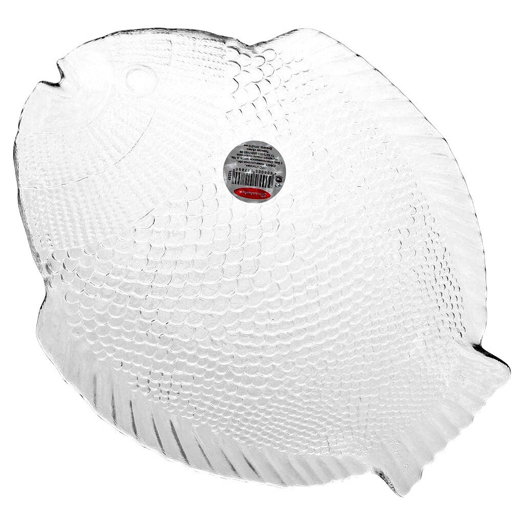 Ст Тарелка 260*210мм Марин рыба прозр закаленнная Паша Бахче 10257 TMP SL