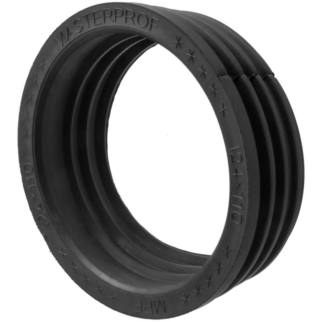 Манжета 124х110 мм, ТЭП, черная, MasterProf, индивидуальная упаковка, ИС.131603 кольцо уплотнительное для излива отечественного смесителя 50 шт masterprof ис 131555