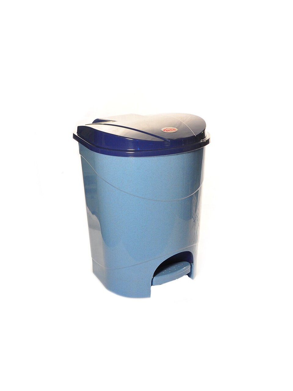 Контейнер для мусора пластик, 19 л, квадратный, педаль, голубой мрамор, Idea, М2892