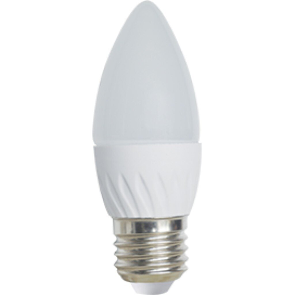 Лампа светодиодная E27, 5 Вт, 220 В, свеча, 4000 К, свет нейтральный белый, Ecola, LED свет между нами обрез с ным узором