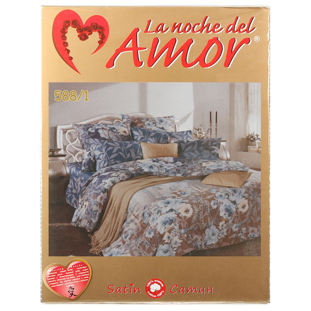 т КПБ Амор La noche del AMOR евро сатин (2н70*70, пр214*240, под200*215) рис.588/1