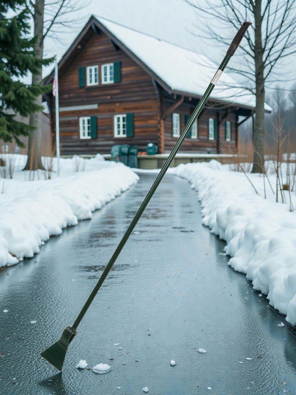 Ледоруб с топором, кованный, черенок металл, резина, А-0, Л-0209