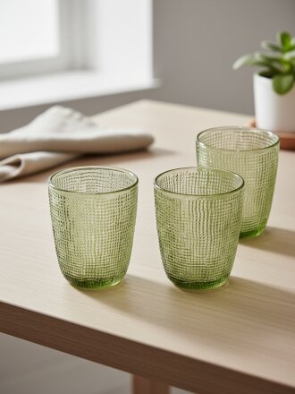 Стакан для виски 300 мл, стекло, 4 шт, Lefard, Tempo Green, 355-391