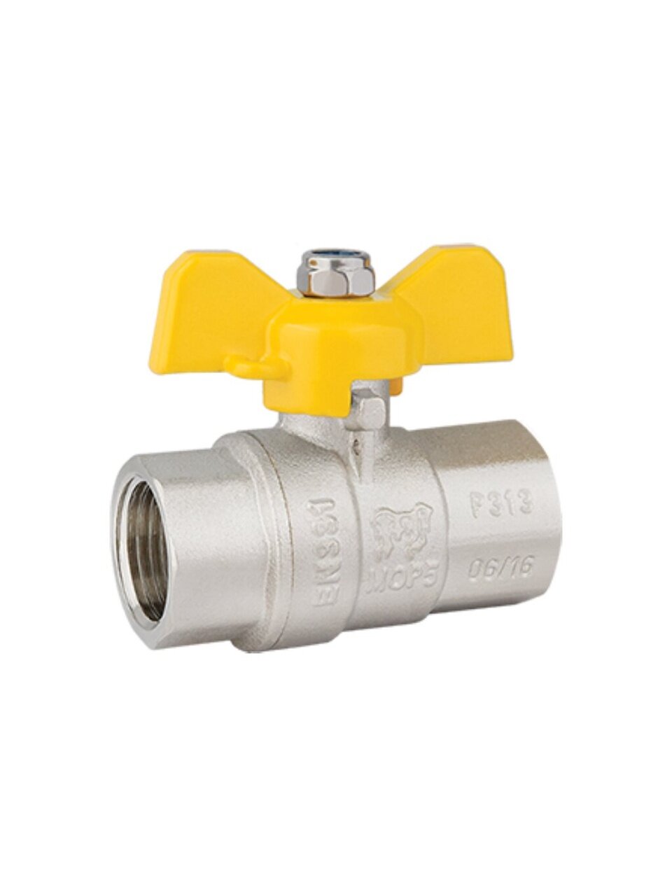 Кран для газа г-г, 1/2'', ручка-бабочка, ProFactor