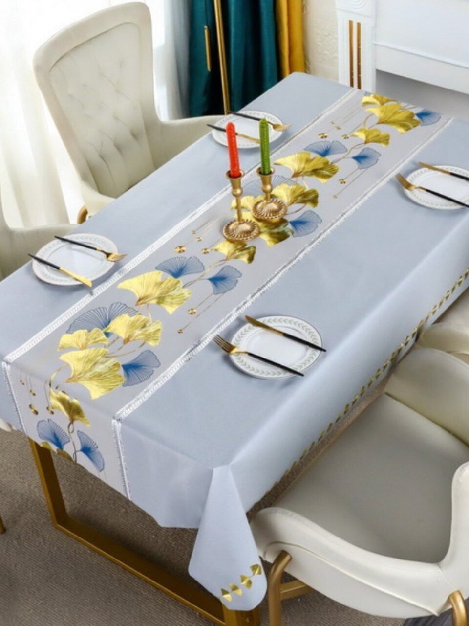 Клеенка Silvano, Metalic, 1.37х20 м, ПВХ на тканевой основе, NE-7137A