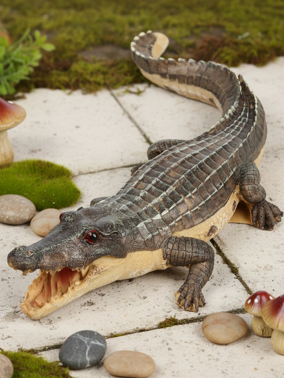 Фигурка садовая декоративная Крокодил, 36х12х7.5 см, полистоун, Y4-11213