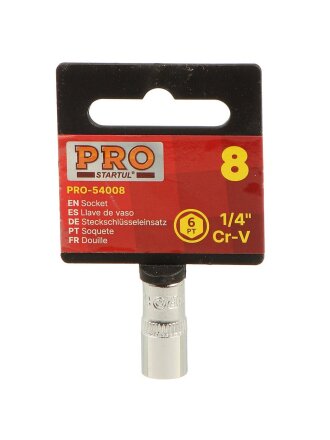 Головка торцевая 6-гранная, 1/4", 8 мм, Startul, PRO-54008