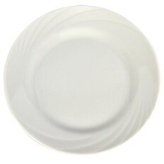 Тарелка десертная, керамика, 17.5 см, круглая, Голубка Белье, Добрушский фарфоровый завод, 0С0586
