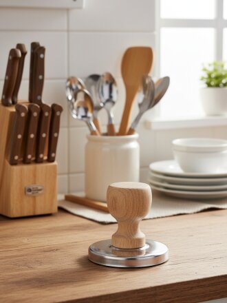 Форма для пельменей и вареников нержавеющая сталь, дерево, 6.5х6 см, 1663