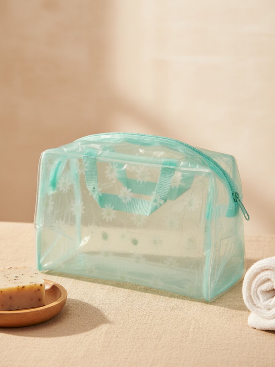 Косметичка 21х8х16 см, ПВХ, A080095, прямоугольная, застежка молния, в ассортименте