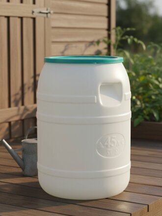 Бочка пластик, пищевая, 45 л, круглая, с широким горлом, в ассортименте, М409, Альтернатива