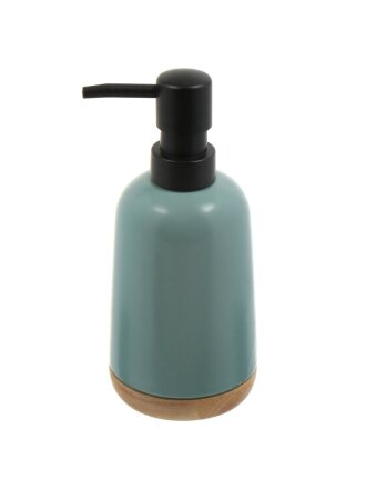 Дозатор для жидкого мыла, Бамбук, керамика, 7.6x12/17.5 см, бирюза, CE2504CA-LD