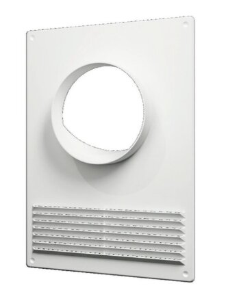 Площадка торцевая пластик, установочный диаметр 125 мм, с решеткой, ERA, 125ПТПР