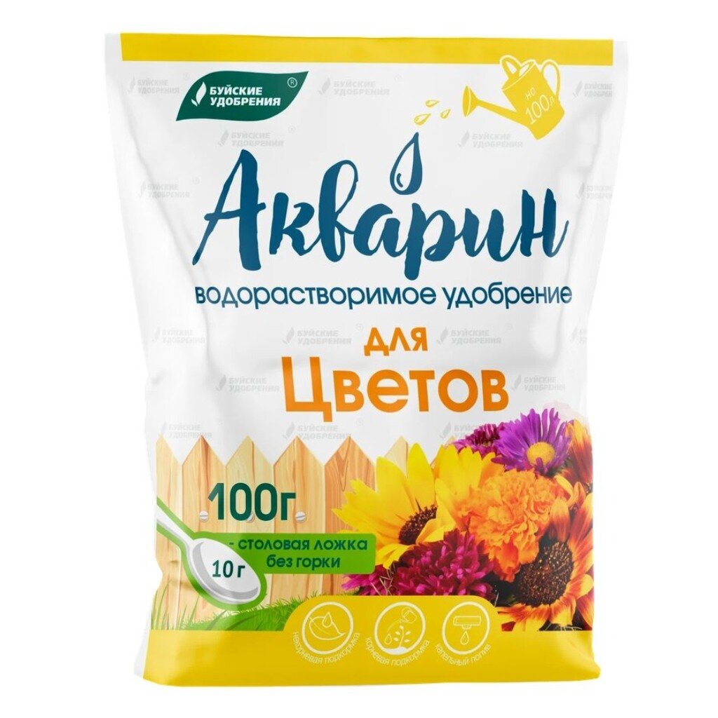 Удобрение Акварин, для цветов, 100 г, БХЗ