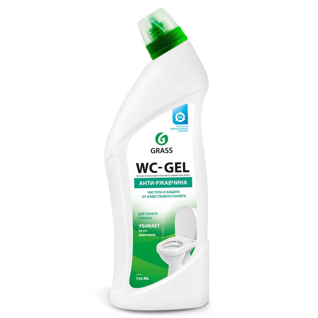 Чистящее средство для сантехники, Grass, WC-gel, гель, 750 мл joy гель для очистки сантехники 750