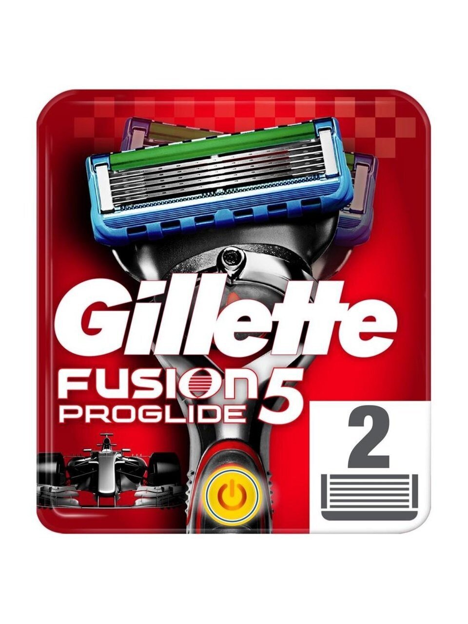 Сменные кассеты для бритв Gillette, Fusion ProGlide Power, для мужчин, 2 шт