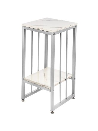 Подставка для цветов напольная, металл, 30х30х60 см, белый/белый, Y4-7088