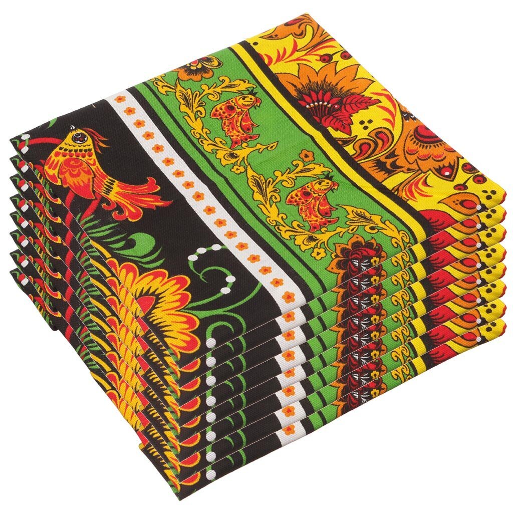 т Полотенце кух 40*75см рогожка Хохлома красн 4260/1-150