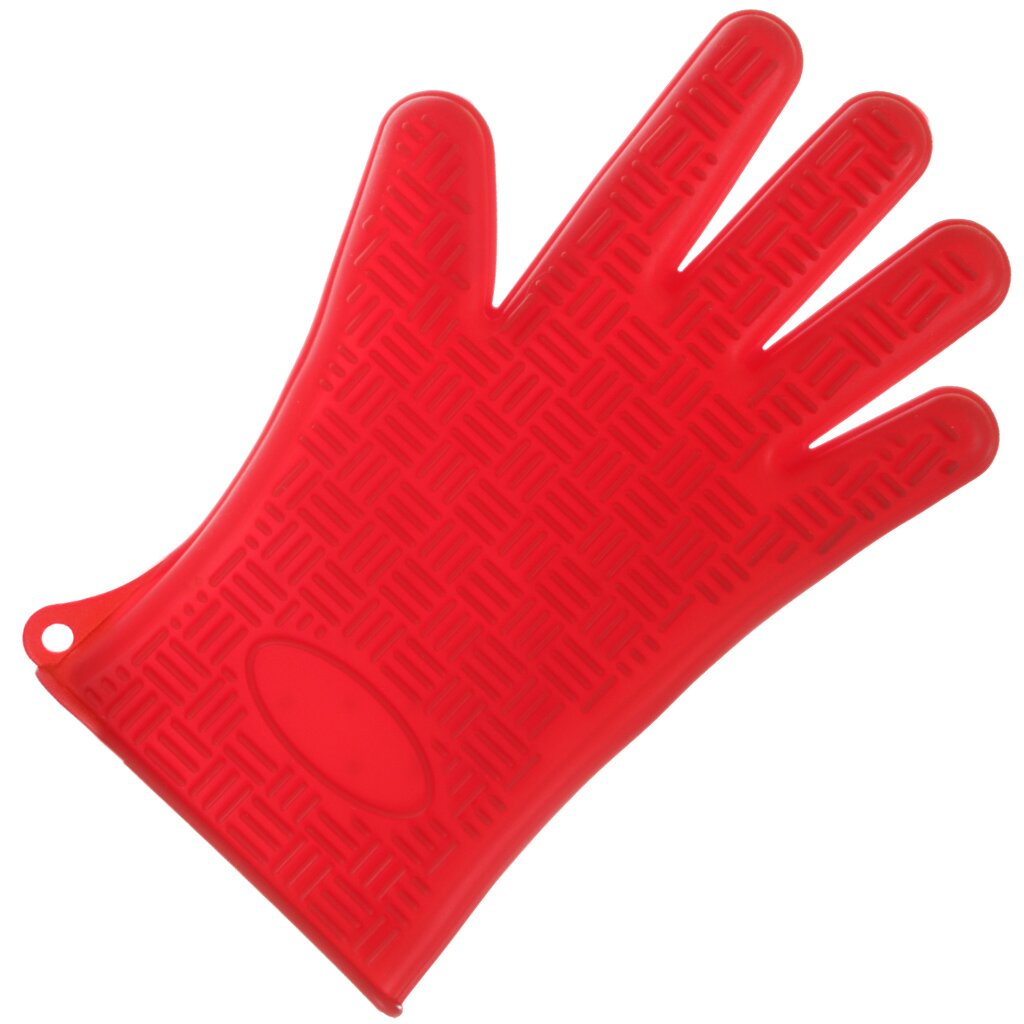 Прихватка-перчатка силикон 27*18см XL красная MB 4427