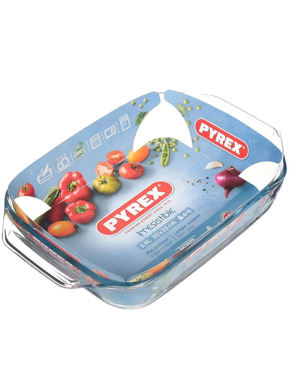 Форма для запекания стекло, 23х35 см, 2.9 л, прямоугольная, Pyrex, Irresistible, 408B000/7146