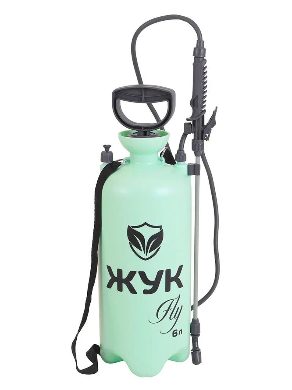 Опрыскиватель садовый Жук 6 л пластик ранцевый 600 мм нетелескопическая штанга Fly 9958-00 мятный 1204₽