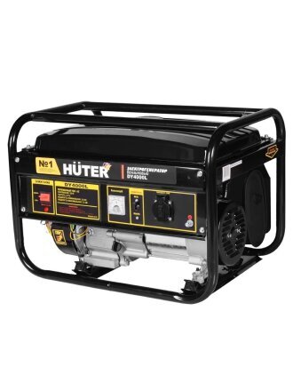 Генератор бензиновый, Huter, DY4000L, 3 кВт, четырехтактный, 7 л.с., 16 А, выход 12 В, 64/1/21