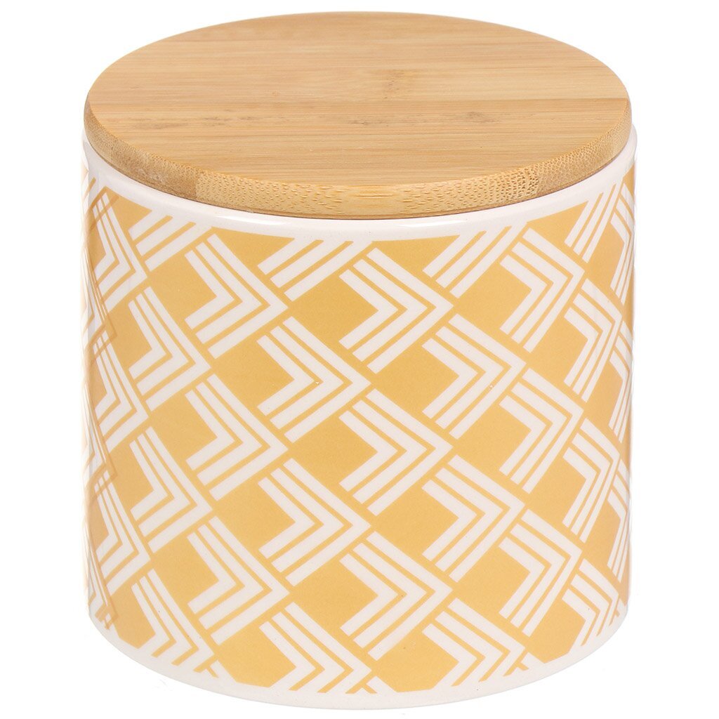 Банка для сыпучих продуктов, керамика, 0.75 л, 10х11 см, с крышкой, в ассортименте