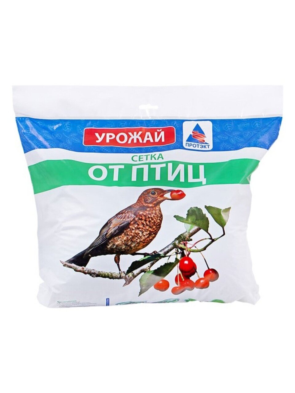 Сетка садовая от птиц, пластмасса, 6 x 8 мм, 200х1000 см, зеленая, У-6/2/10