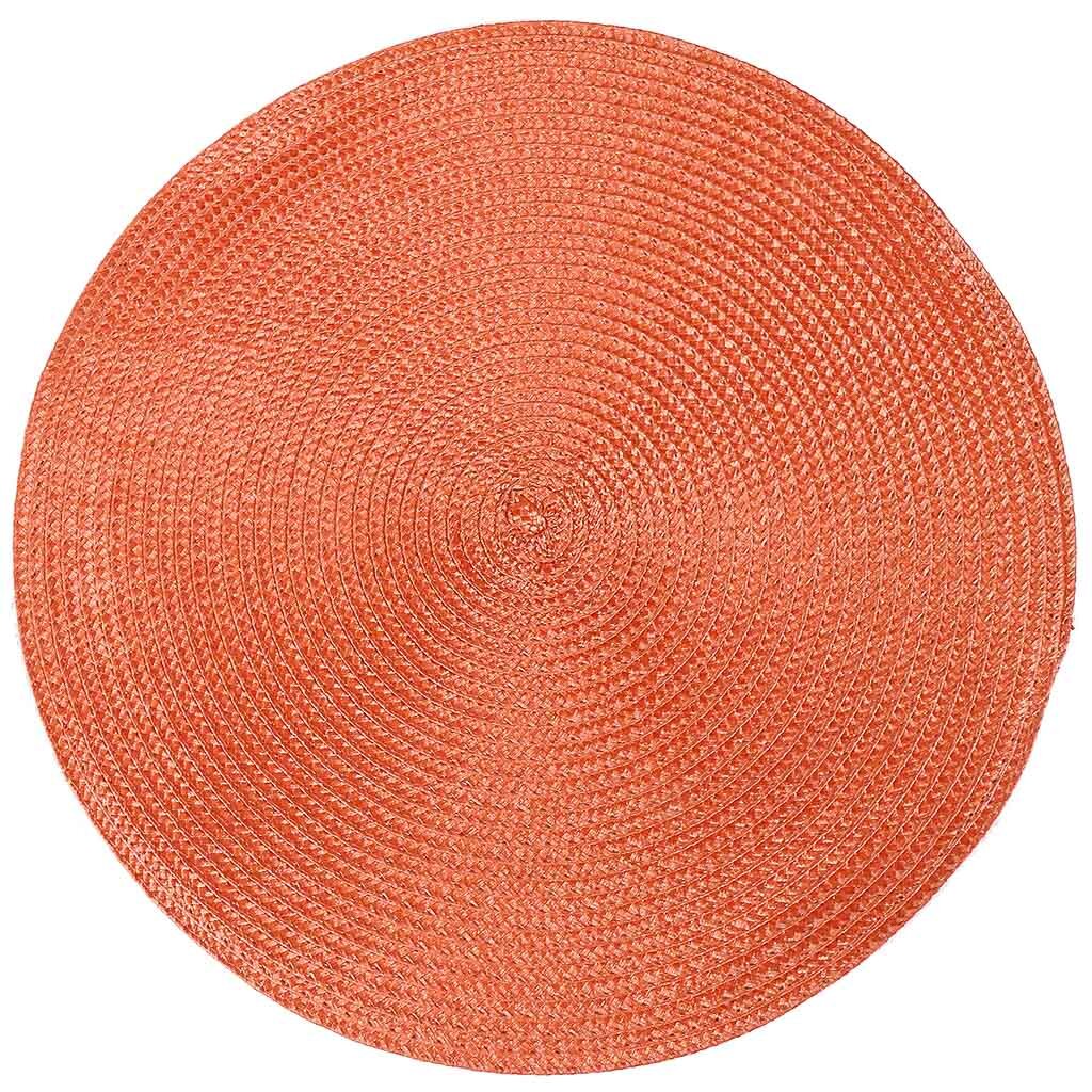 Салфетка для стола полимер, 38 см, круглая, оранжевая, Y4-7687