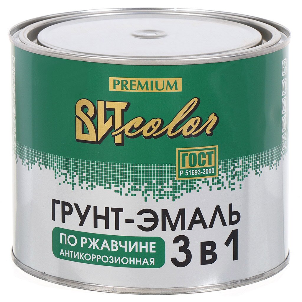 Грунт-эмаль ВИТ по ржавчине алкидная темно-серая 18 кг 559₽