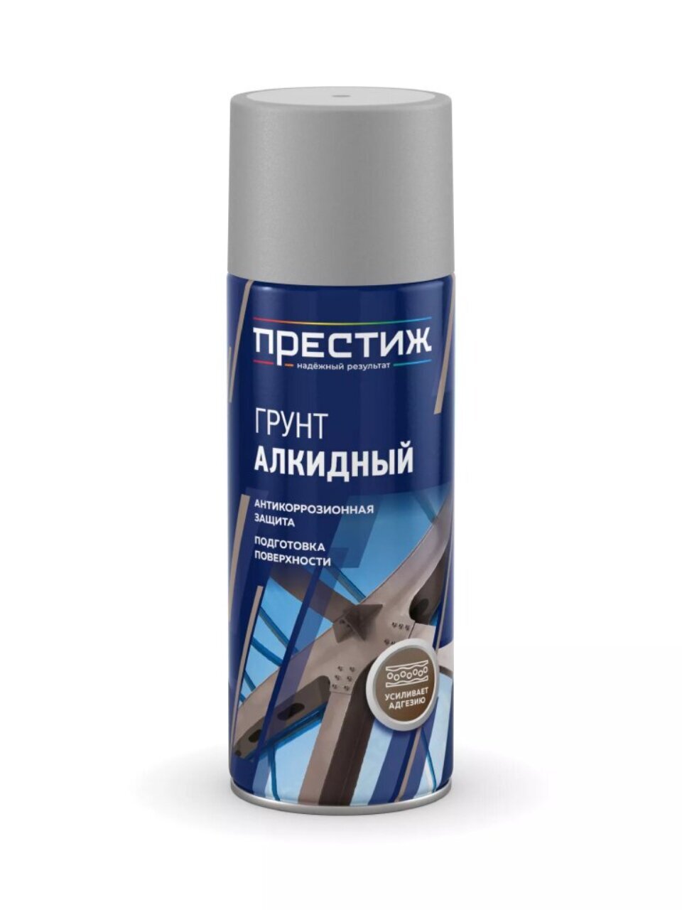 Грунтовка аэрозольная, алкидная, Престиж, для внутренних и наружных работ, серая, 0.52 л