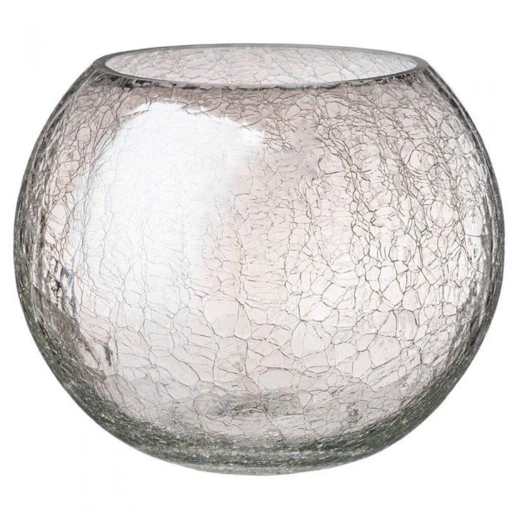Ваза стекло, настольная, 21 см, Cracle White, 380-636, шар ваза полистоун настольная твист y6 10035 33х13х32 см