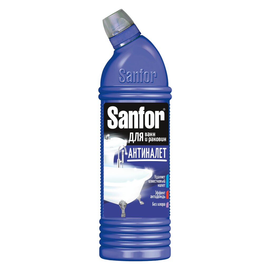 Чистящее средство для ванной, Sanfor, Aroma Parfum Лимонная свежесть, 750 мл чистящее средство для ванной и туалета virsant спрей 500 мл