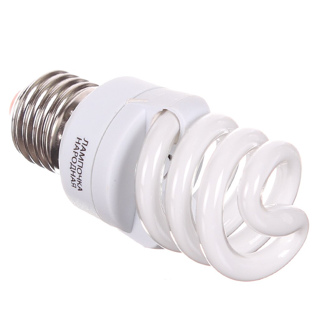 Лампа энергосберегающая E27, 11 Вт, свет теплый белый, TDM Electric, Народная НЛ-FSТ2, SQ0347-0019